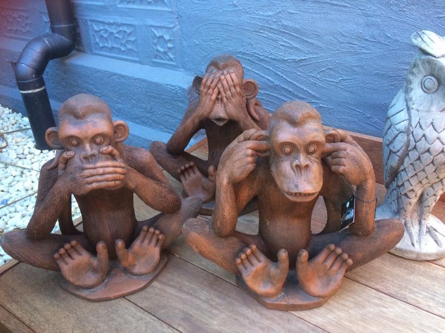 Carved wooden monkeys